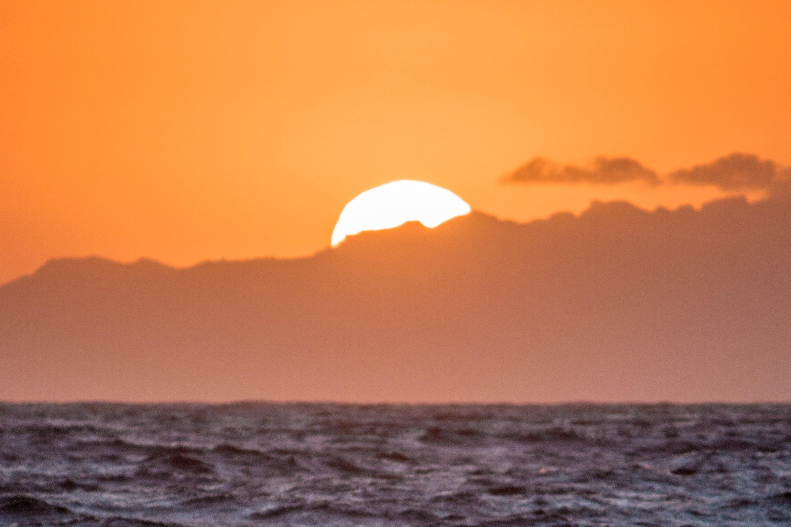 Orange Sunset Over Water